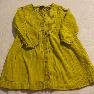 Gap toddler girl mustard yellow dress